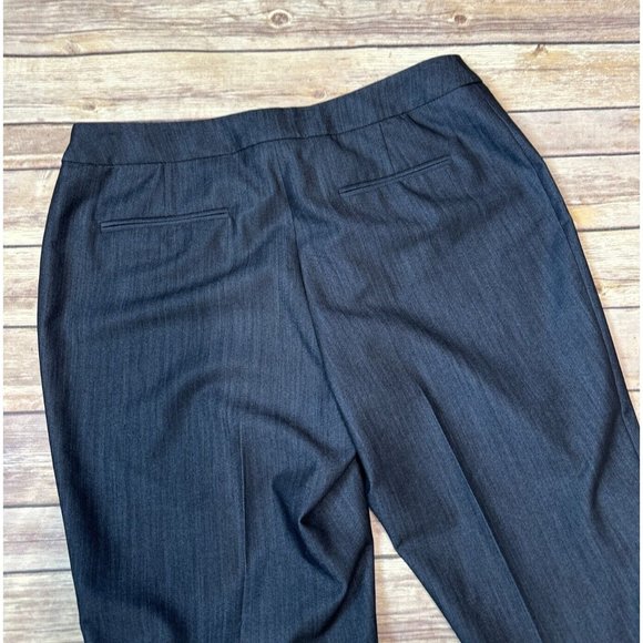 Anne Klein Women's Herringbone Slim-Leg Pants Marine Blue 6 - Picture 6 of 7